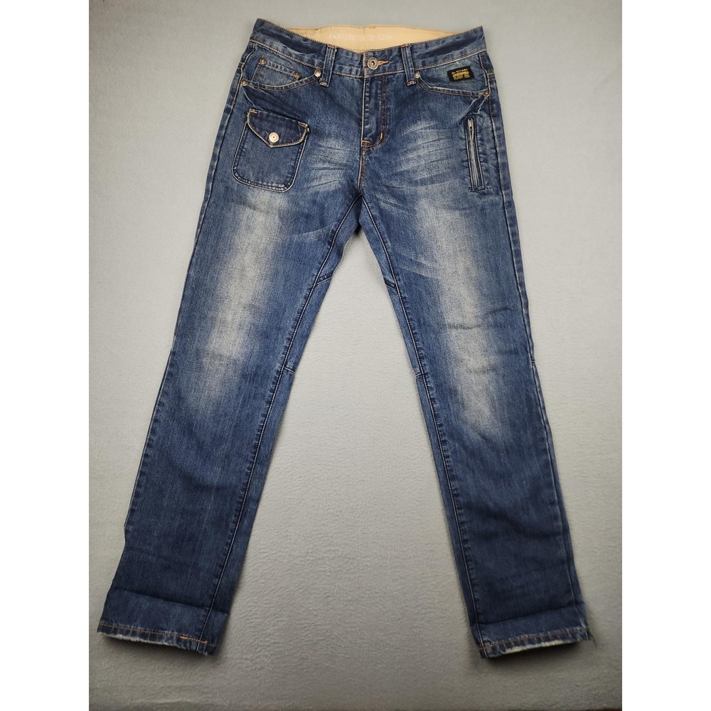 G-Star Raw Buckle Back SE 5204 Jeans Mens 32x34(32) Straight Denim USA Casual